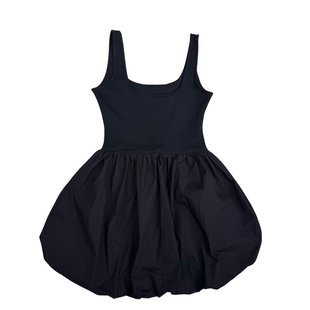 Mare Mare Mini Dress Womens XS Black NWT Scoop Neck Bubble Hem Sleeveless
